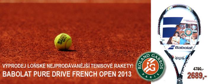 Akce sportprotebe.cz na tenisovou raketu Babolat Pure Drive French Open