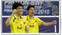 Badmintonový mistr čtyřher Fu Hai Feng