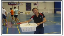 Linling Wang na badmintonovém soustředění v Brně
