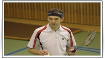 Pavel Hrdnina v badminton akci